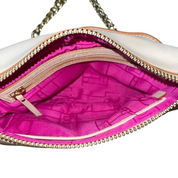 Botkier Shoulder Bag Chain Deco Strap Convertible Purse Leather - Picture 8 of 13